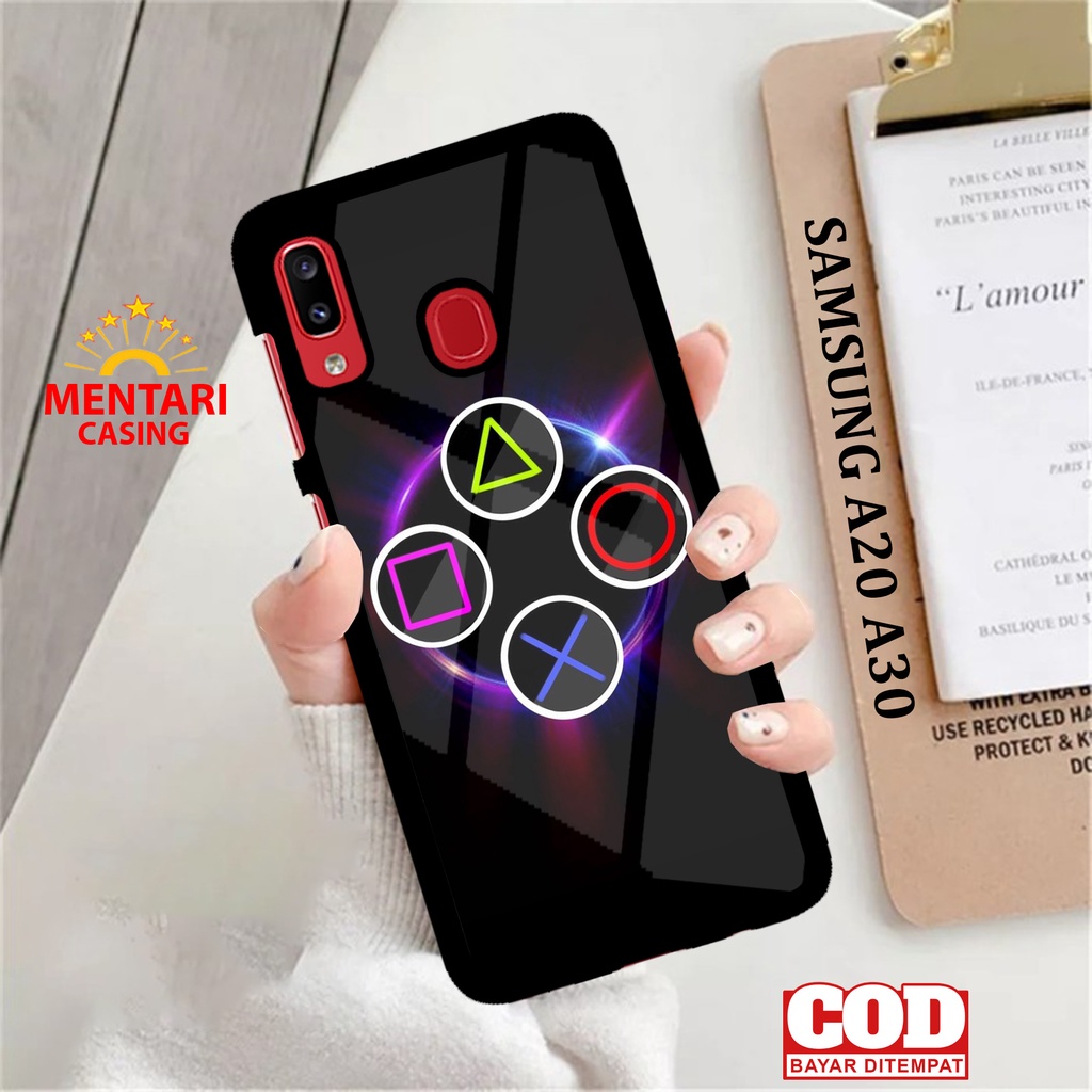 Case SAMSUNG A20 A30 CASING SAMSUNG A20 A30 [ GAME PS ] Mentari casing case hp kondom hp case custom