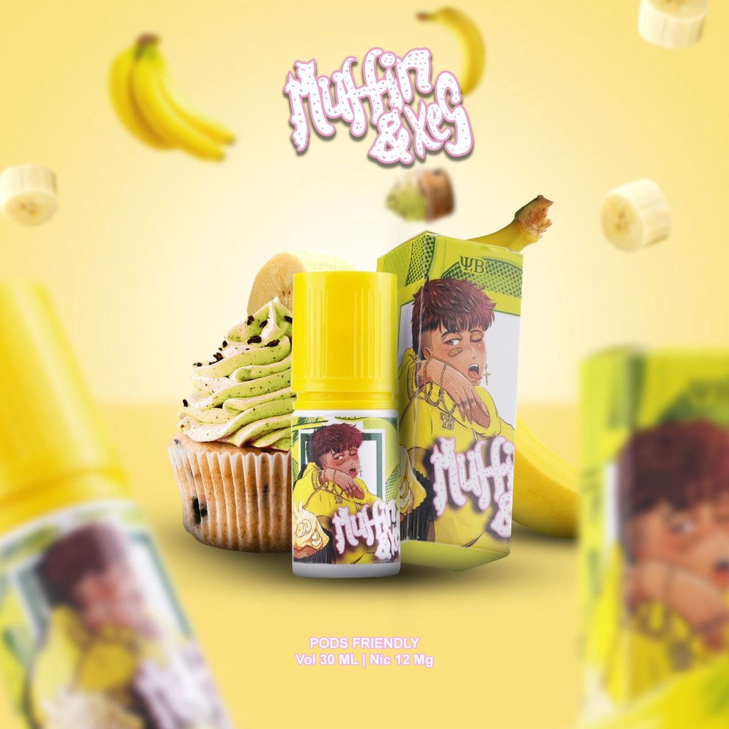 Jual Liquid MUFFIN And XES V3 PODS FRIENDLY Banana CupCake 30ML Nic 