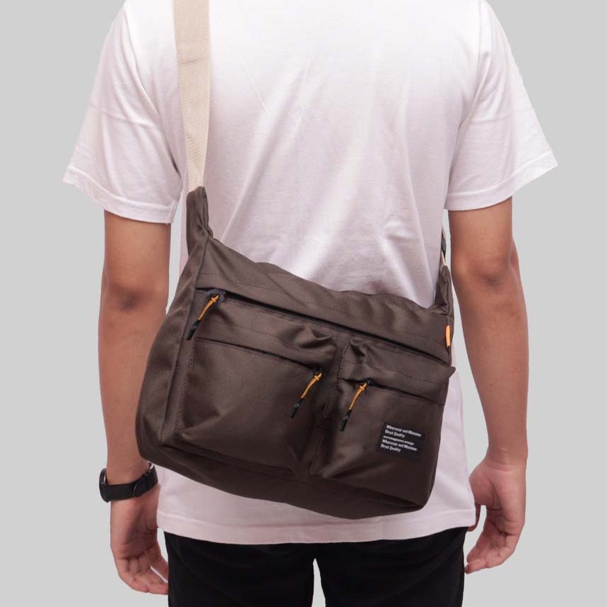 ( Bayar Di tempat ) Tas Selempang Pria Kuliah Sekolah Kerja Kasual PUSHOP Termurah Tas selempang prahu distro casual fashion pria