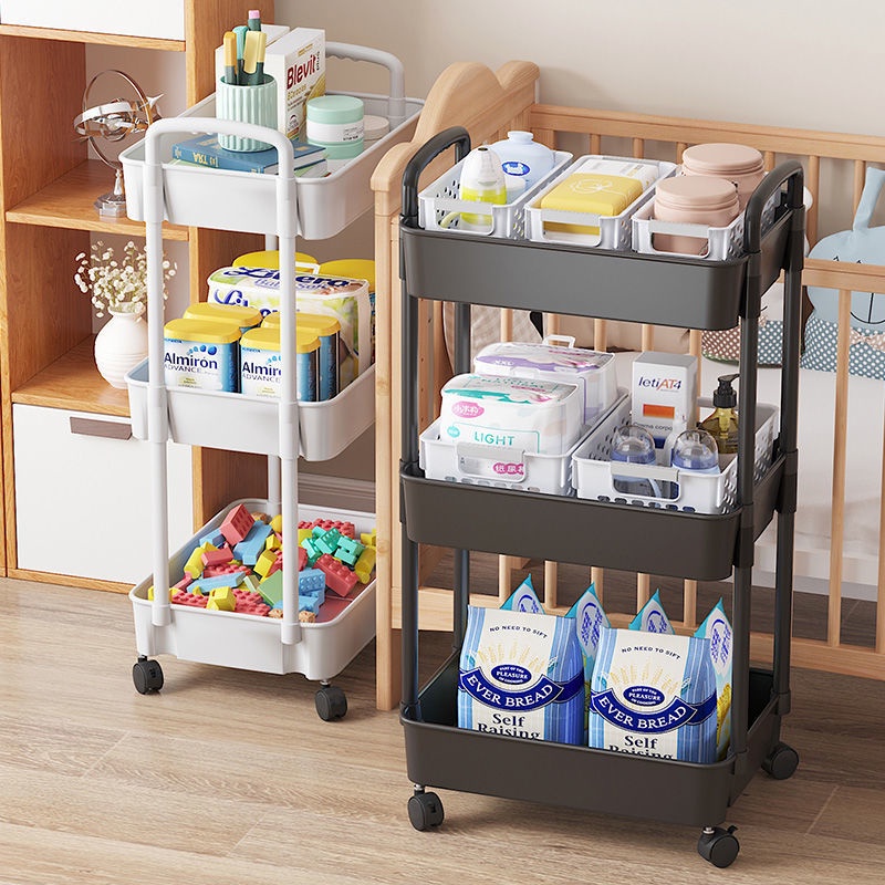 (3KG) SHENAR HANA TROLLEY/TROLI/RAK TROLI/RAK SUSUN/RAK RODA/RAK DAPUR/RAK DORONG/RAK TROLI SUSUN/RAK SERBAGUNA/TEMPAT PENYIMPAN MAKANAN