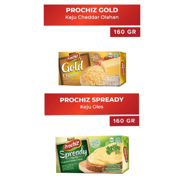 PROCIZ. KEJU CHEDDAR PROCHIZ GOLD / PROCHIZ SPREADY 165gr