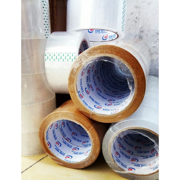 MURAH GROSIR SATU SLOP LAKBAN SOLATIP ISOLASI BESAR BENING COKLAT 90YARD 48MM