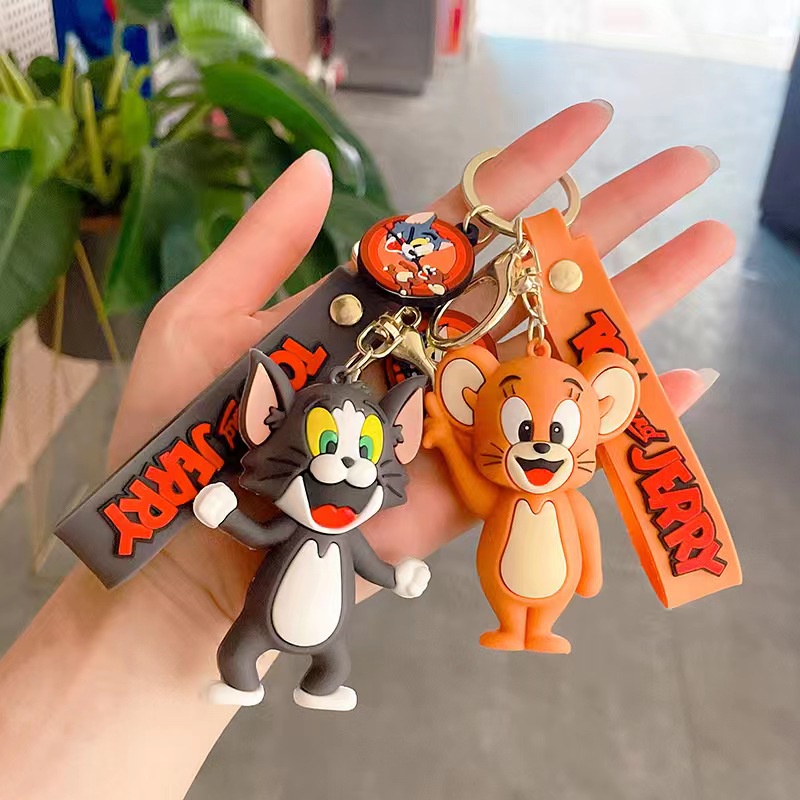 GANTUNGAN KUNCI TOM &amp; JERRY / GANTUNGAN KUNCI CARTOON / KEYCHAIN LUCU / KUCING DAN TIKUS