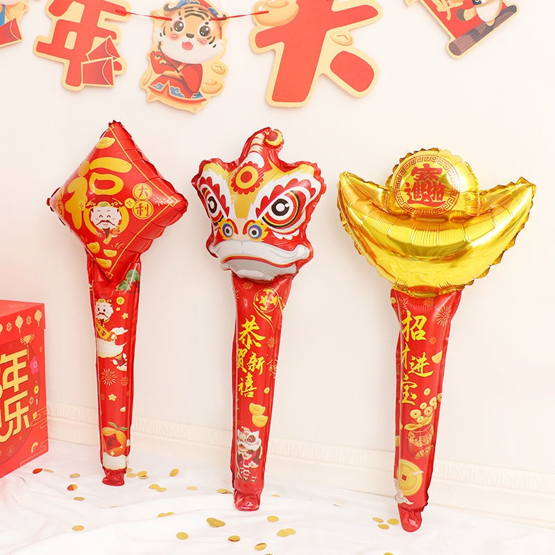 (Grosir Price) Balon Tiup Desain Dewa Keberuntungan Cina / Imlek