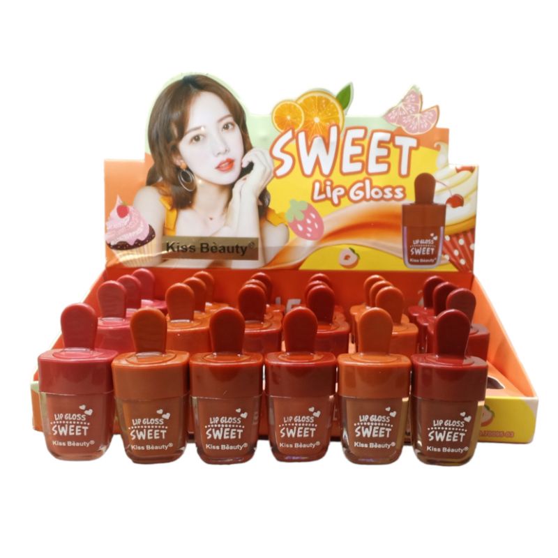 Lipgloss Sweet Ice Cream Kissbeauty Lip Gloss Per Bok 24 pcs