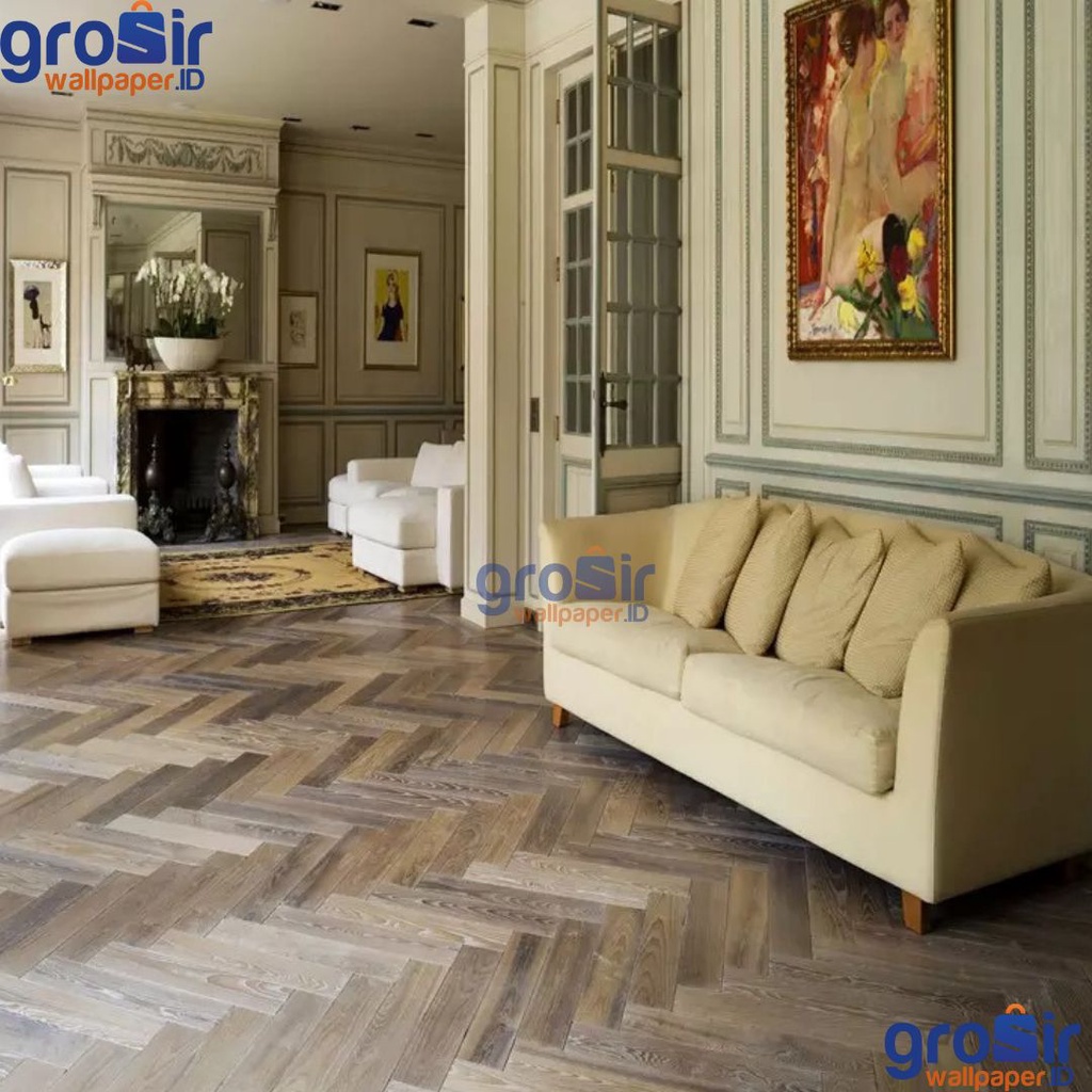 (COD) TERMURAH !! [1 BOX ISI 10 PCS] LANTAI PARKIT SPC/ Lantai Kayu Parket/Parquet/Parkit Laminate Luxury Lantai Vinyl Flooring SPC ASLI Kayu Pemasangan di Klik /Parkit Lantai Kayu Parket Outdoor Kualitas Terbaik dan Termurah