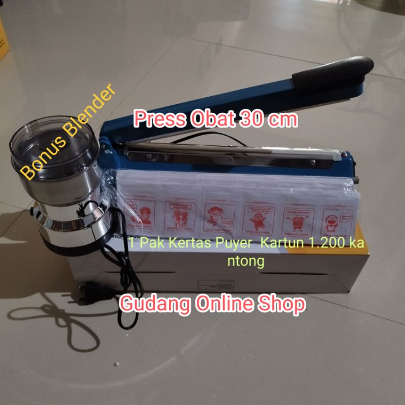 Paket  Kertas Puyer  Alat Press Puyer Blender  Puyer