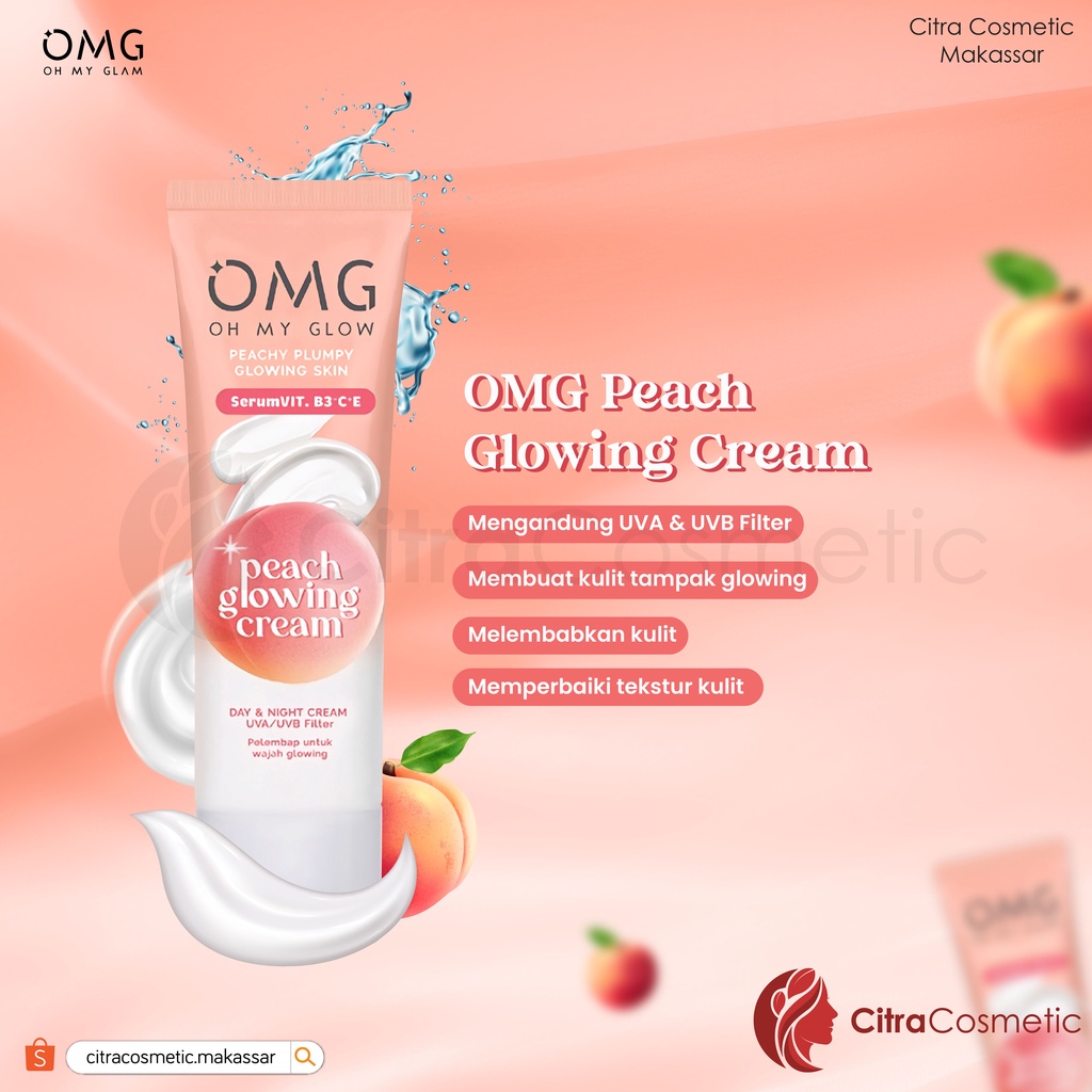 Omg Oh My Glow Peach Glow Series Face Wash | Toner | Cream