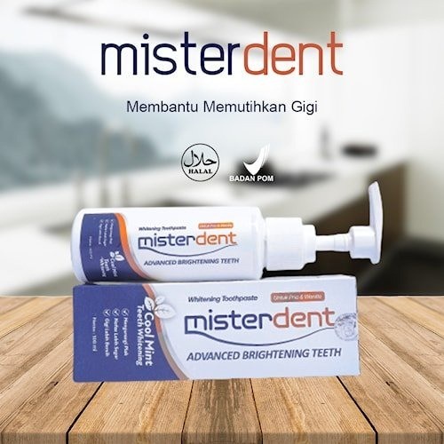 MISTERDENT ADVANCED BRIGHTENING ATASI GIGI KUNING SECARA INSTAN