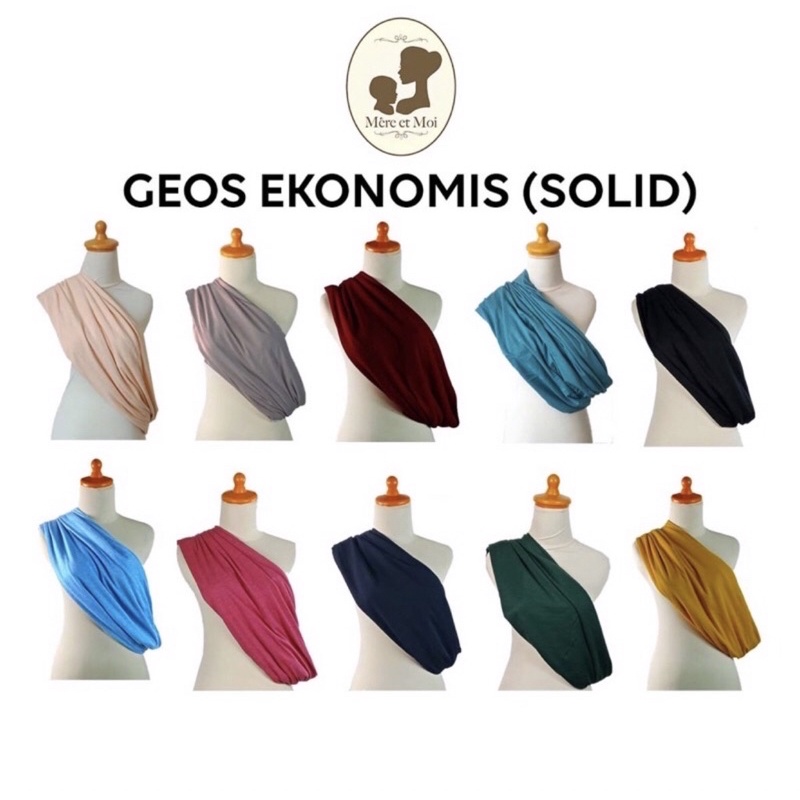 Gendongan Kaos GEKO Geos Ekonomis SOLID | by Mere et Moi