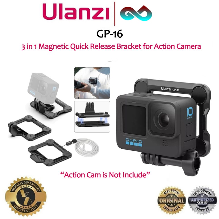 Ulanzi GP-16 3 in 1 Magnetic Quick Release Bracket for Action Camera