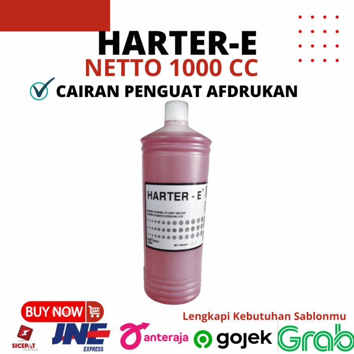 

Mantap Harter E/Obat Merah Cairan Penguat Afdrukan Sablon 1Liter Gilaa!!!
