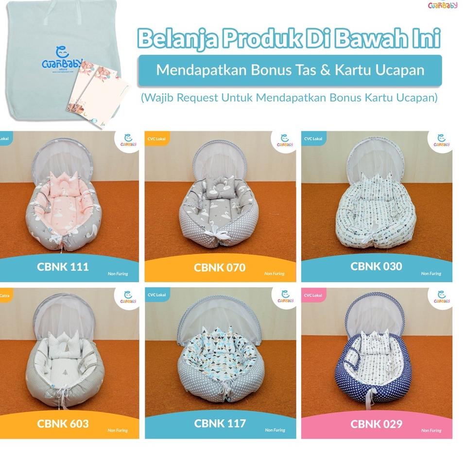 CBNK 029 Kasur Bayi Karakter Lipat BerKelambu Lepas Unik Motif Polka Navy Archery| Perlengkapan Bayi