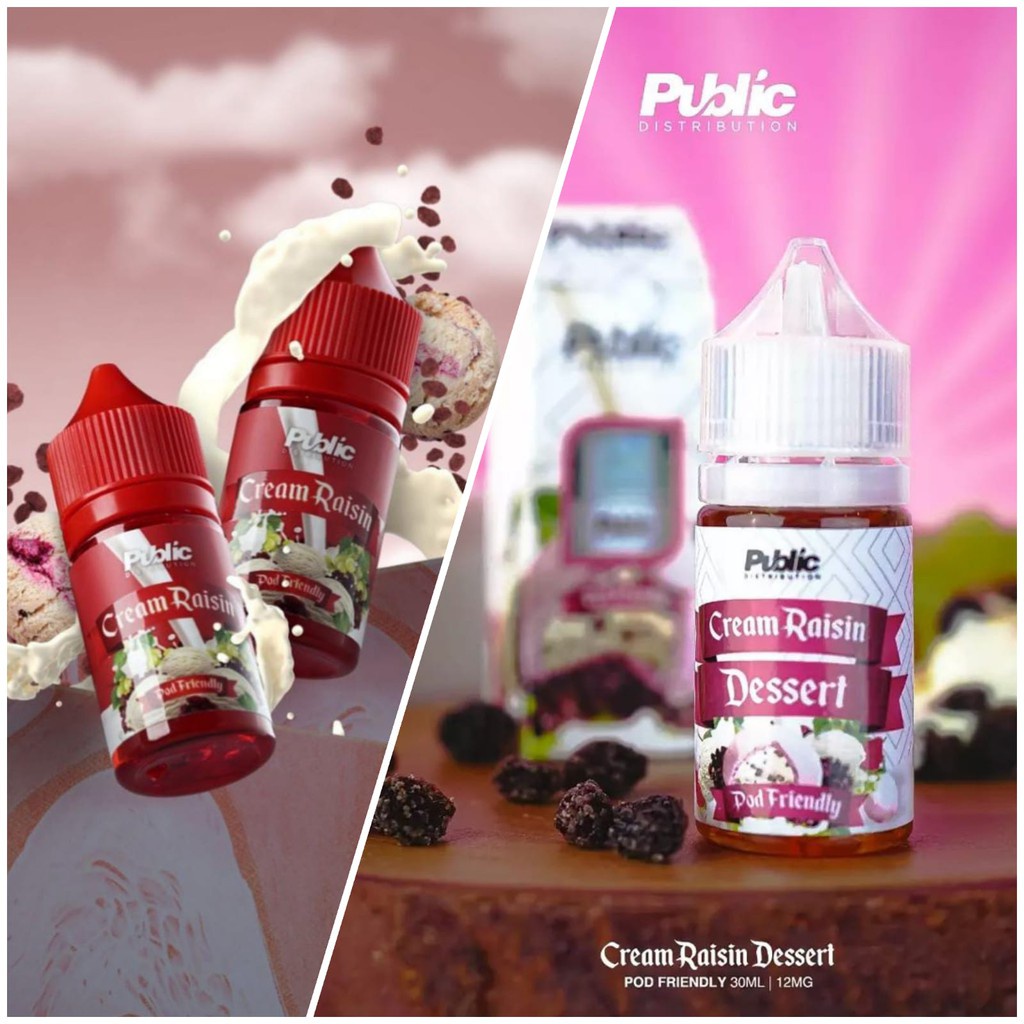 CREAM RAISIN V1 V2 V3 PODS FRIENDLY 30ML 12MG BERPITACUKAI