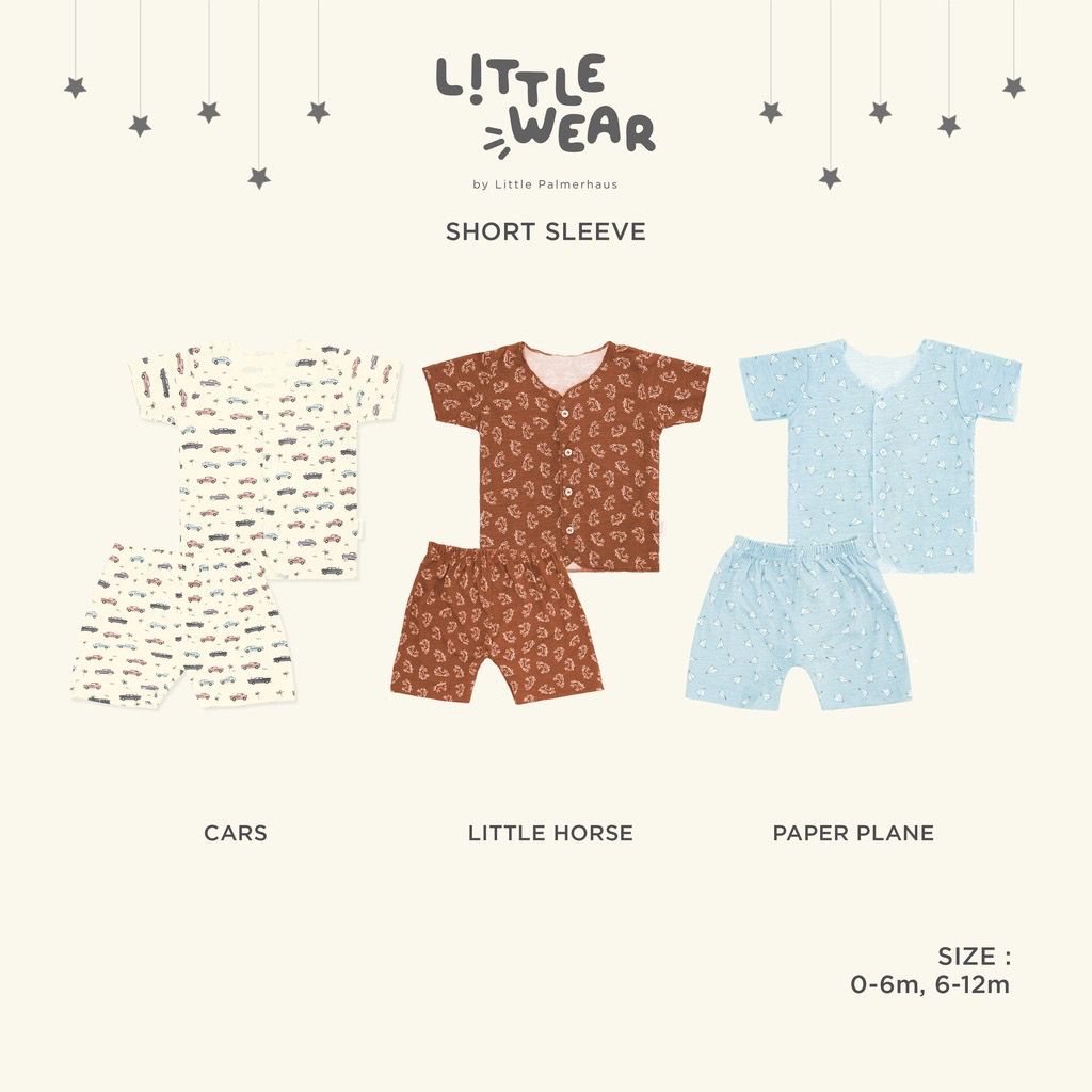 LITTLE PALMERHAUS SLEEVES LITTLE WEAR / PIYAMA / SETELAN BAYI