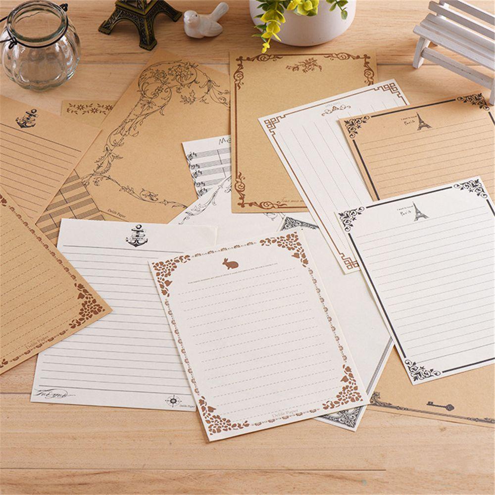 Lanfy Perlengkapan Sekolah Vintage Letter Set Note Tulisan Letter Pads