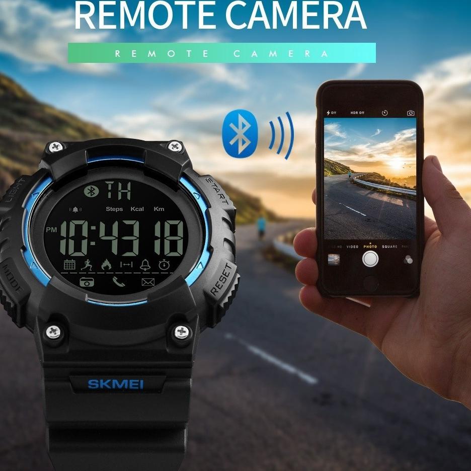 Murah Ekonomis COD✔ Jam Tangan Pria Smart Watch Sport SKMEI Smartwatch Bluetooth Water Resistant 50M 1256