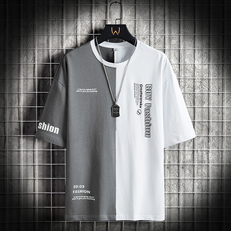 KIYOWO-Baju Kaos Pria Great Pakaian Atasan Pria Lengan Pendek