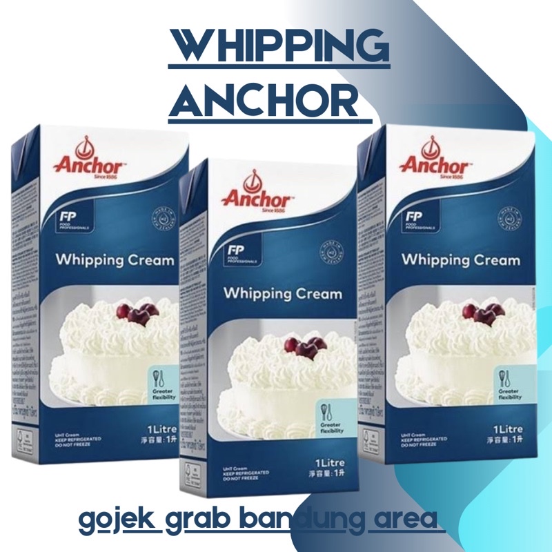 

Whipping Cream Anchor 1 L / Khusus Gojek Grab Bandung Area