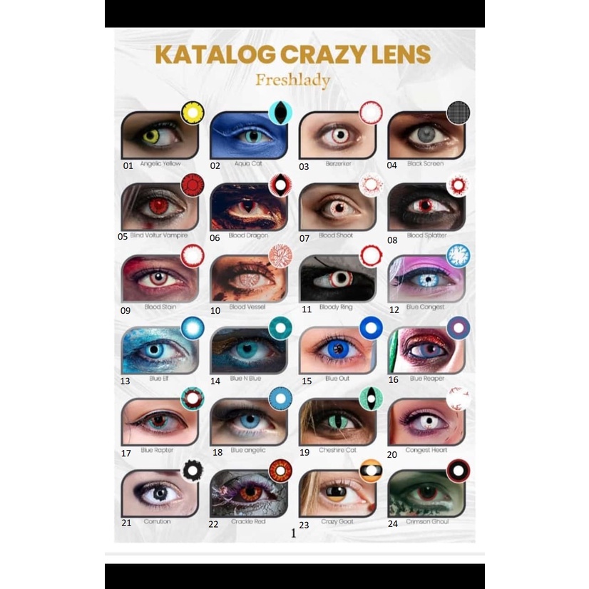 [ Normal ] CRAZY LENS FRESHLADY  [ Tulis Nomor yang dipesan ]