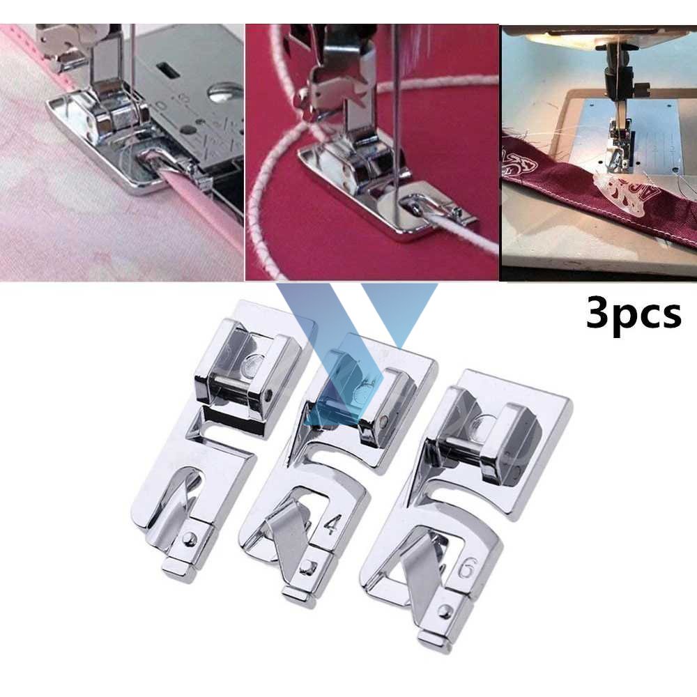 OZXHIXU Sepatu Mesin Jahit Set Hem Presser Foot 3 PCS - CYJ-33 ( Al-Yusi )