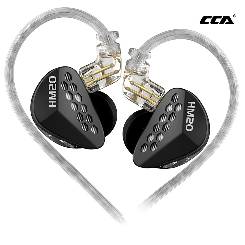 Cca HM20 Headset Earphone Kabel Hybrid Teknologi 1ddd + 7BA In Ear Bass Untuk KZ PR1