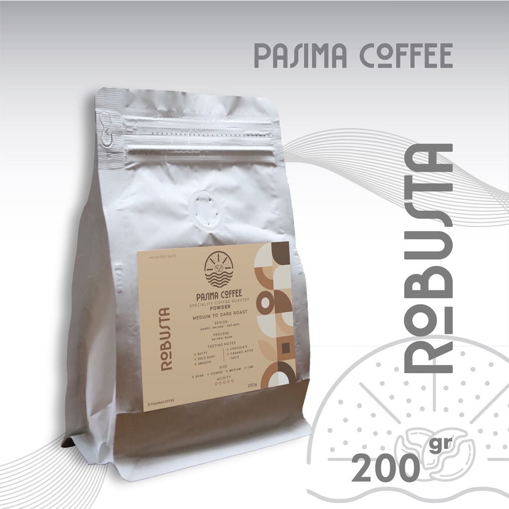 

Pasima Coffee Robusta Dampit 200 gr / Kopi bubuk / Kopi robusta