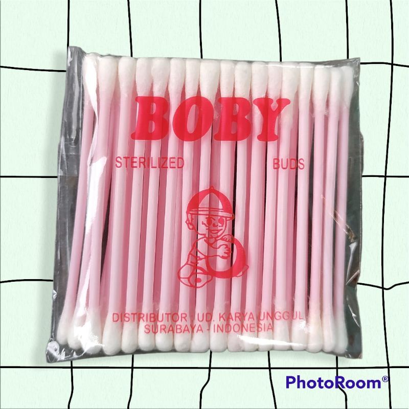 COTTON BUD BOBY KOREK KUPING PEMBERSIH TELINGA ISI ± 32 per pcs