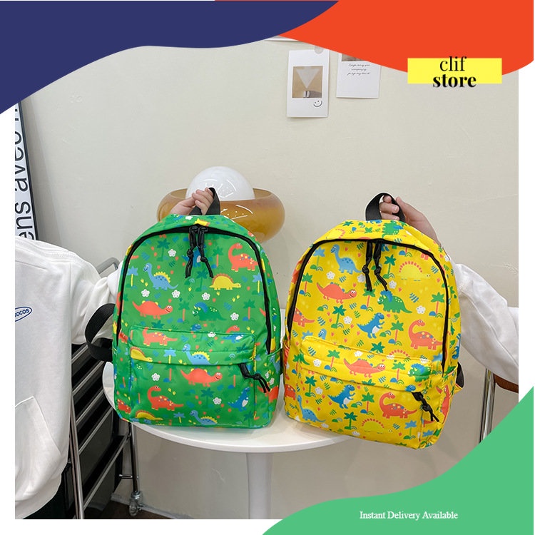 ransel sekolah anak bacpack anak laki-laki dan perempuan import premium motif dinosaurus waterproof