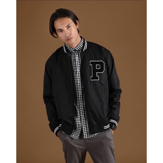 Black bomber jacket