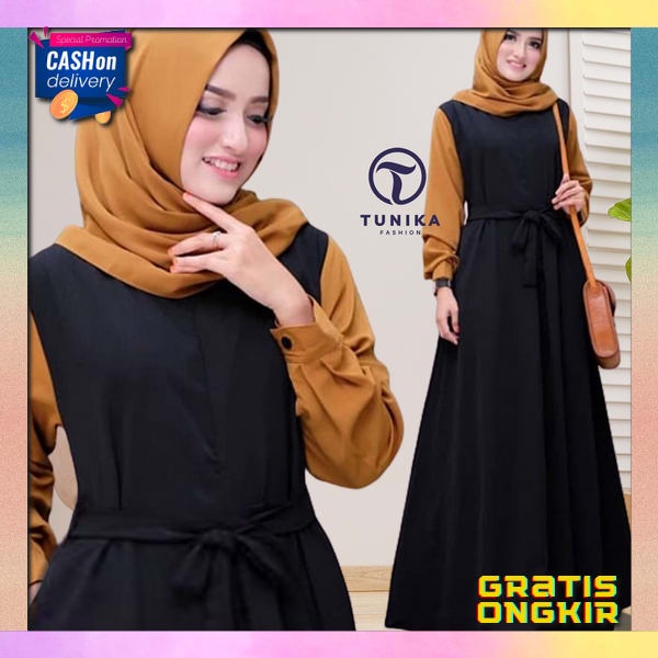 Dress Perempuan Muslimah Murah Buju Gamis Elegan Gms Wnta Kekinian Bhaju Games Ibuibu Kondangan Gsmi