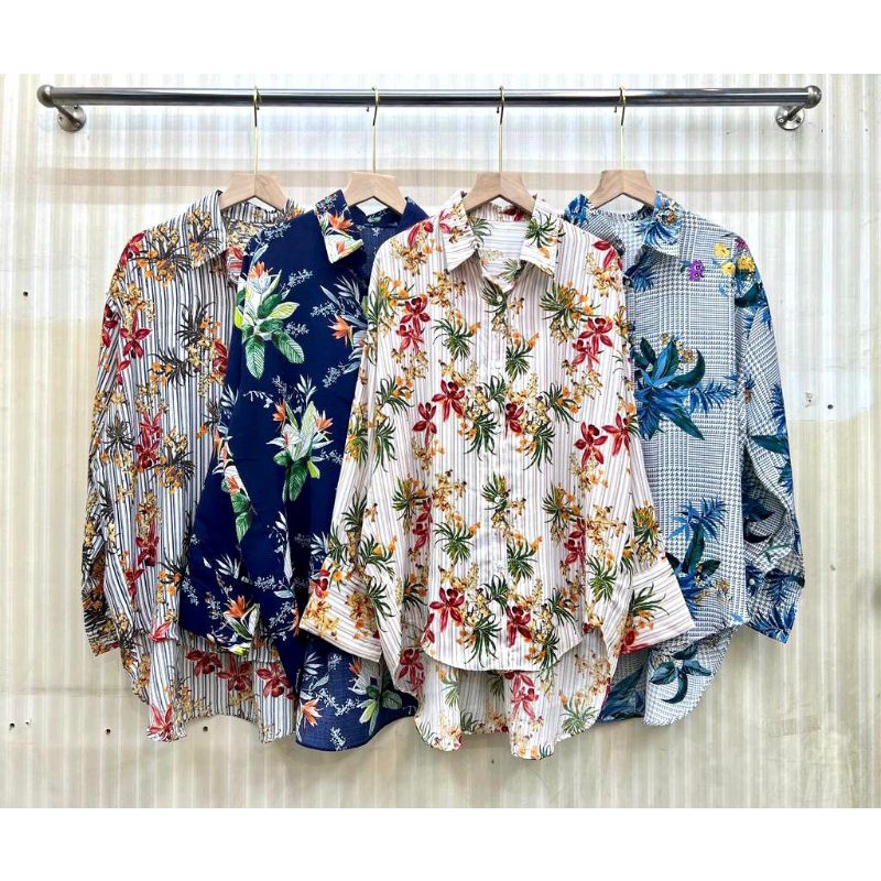 TOP  MOTIF IMPORT PREMIUM // KEMEJA IMPORT PREMIUM BKK // ATASAN IMPORT BKK // FASHION IMPORT MURAH