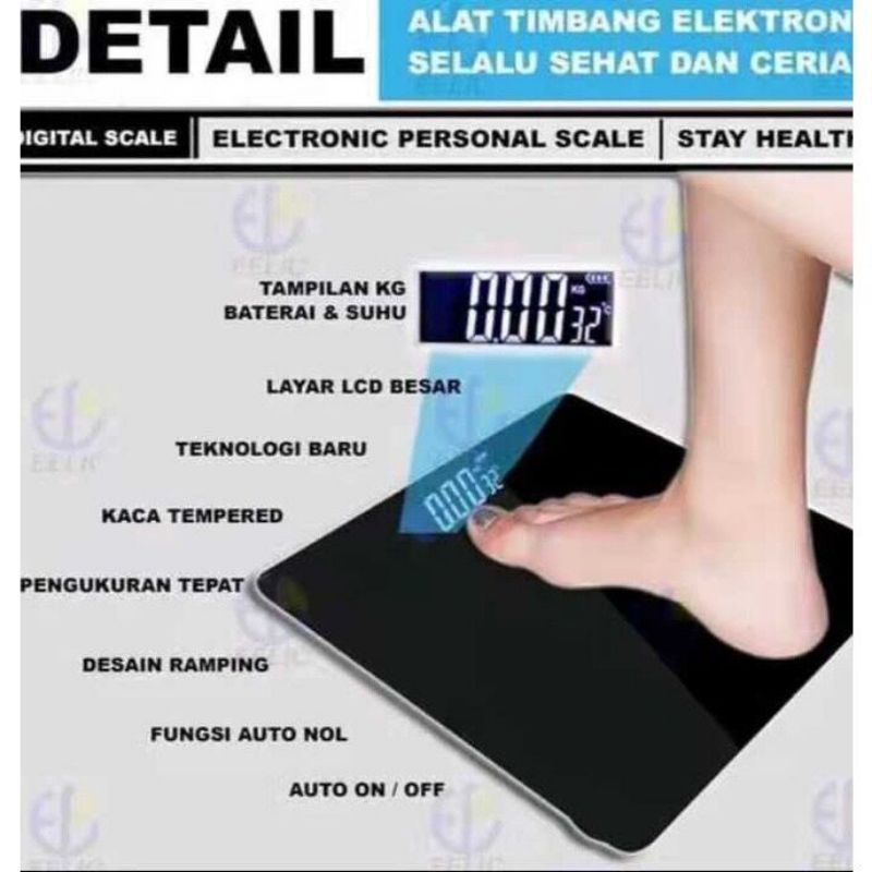 Timbangan Badan Digital Pengukur Penimbang Tubuh Akurat