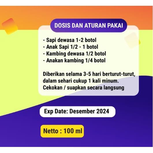 FLUMYCIN 100ml - OBAT AMPUH FLU BATUK PILEK sapi kambing domba - Lebih Komplit