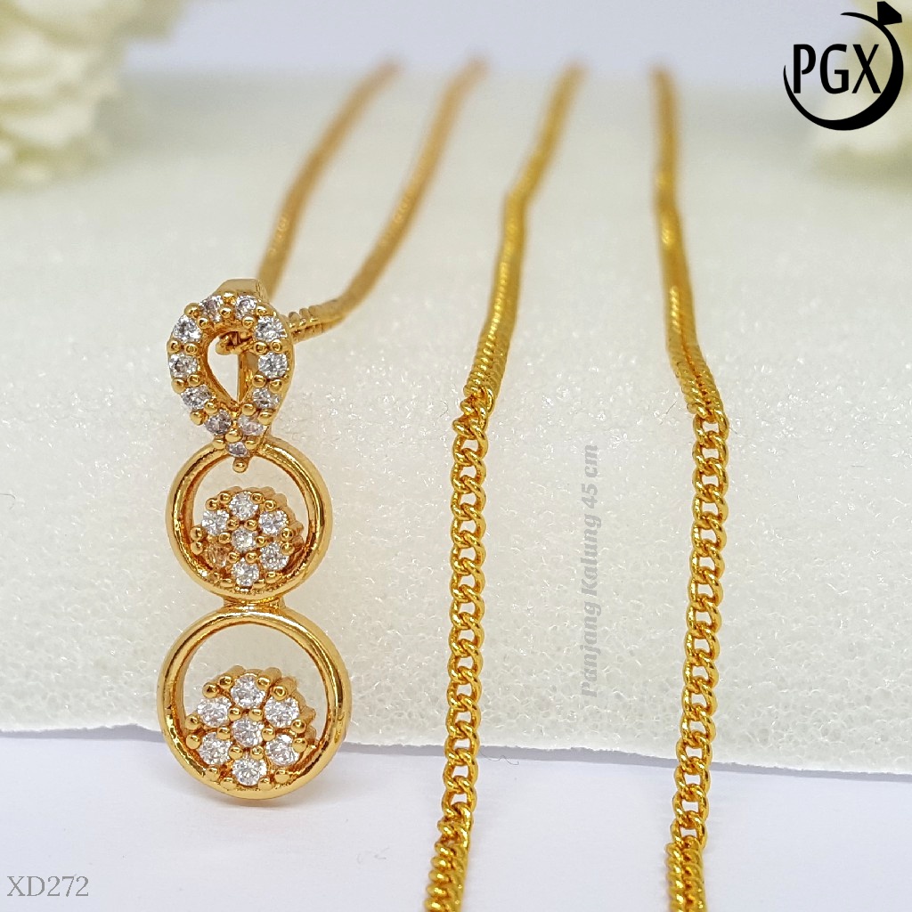 PGX Kalung Wanita Xuping Aksesoris Fashion Perhiasan Lapis Emas XD272