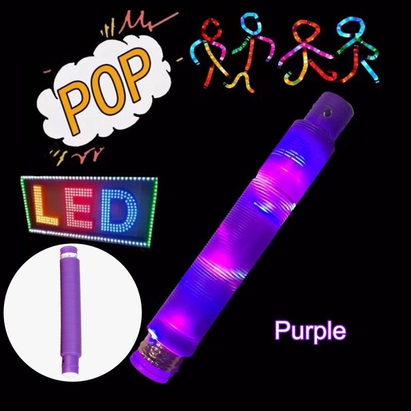 COD❤️Pop Tubes LED Lampu Mainan Anak Pop Pipes Led Warna Light Up Fidget Sensory Toys Murah Bisa Kreasikan Bentuk Apa Ajah