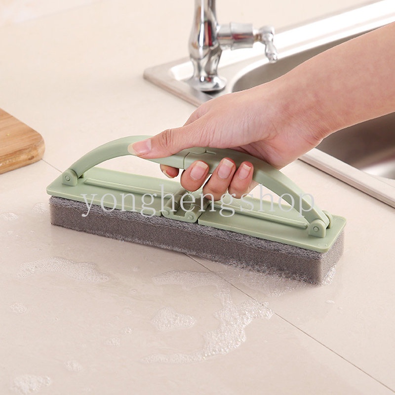 Sikat Spons Pembersih Celah Jendela Kaca Ubin Model Lipat Untuk Dapur Kamar Mandi