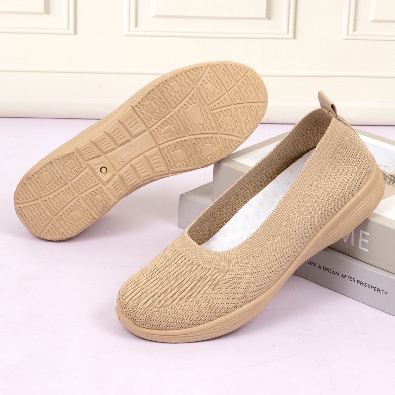 Permata  Sepatu Slip On Wanita Import A02 Premium Quality  Fliknit Shoes