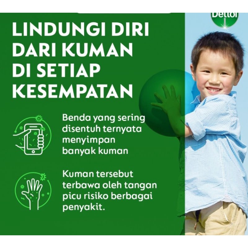 Dettol wipes 10s Tissue basah Isi 10 lembar