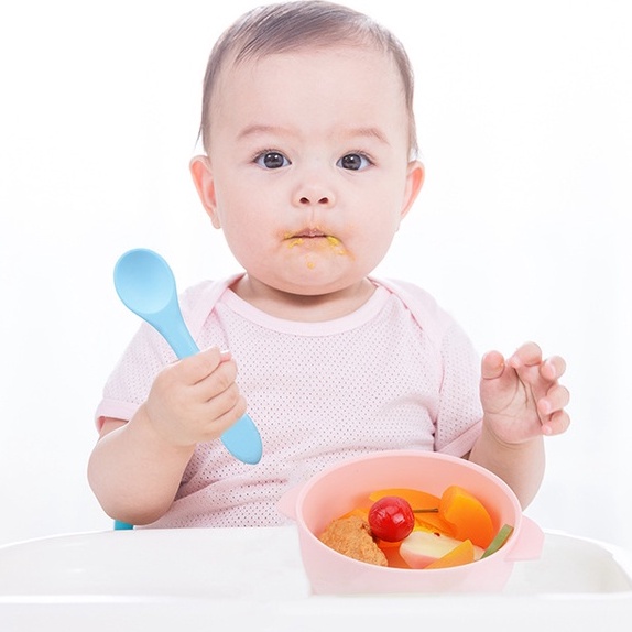 Tempat Makan Bayi Dengan Tutup Mangkuk Anti Slip Sillicone Bowl Import