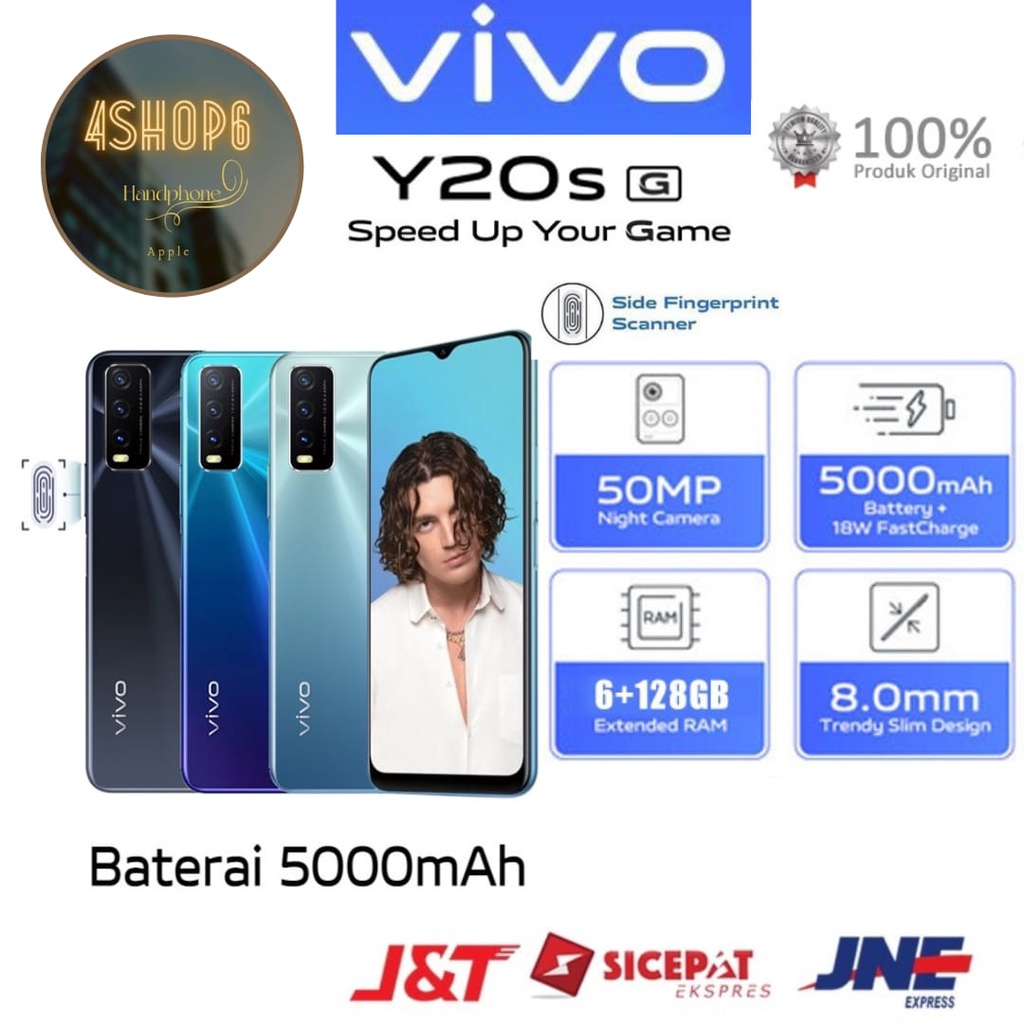 VIVO Y20S G RAM 6 / 128GB Original 100% New Smartphone 6.5in HandPhone VIVO Murah