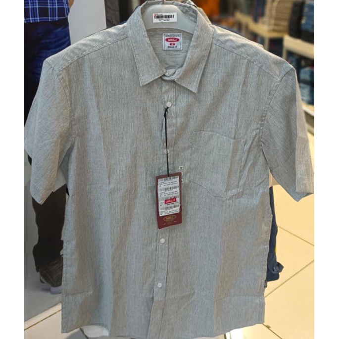 GABRIELLE- Kemeja Katun Lengan pendek Pria Reguler Fit / Baju Kerja Casual Original Cowok Keren