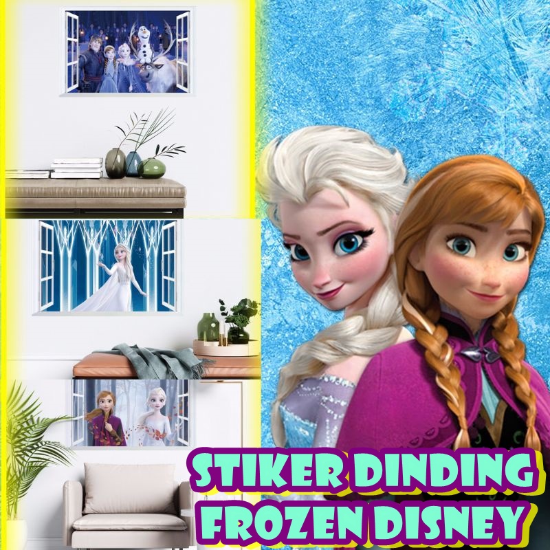HS- STIKER DINDING FROZEN STIKER DISNEY WALLSTIKER TEMBOK STIKER TEMBOK STIKER ELSA STIKER FROZEN ST