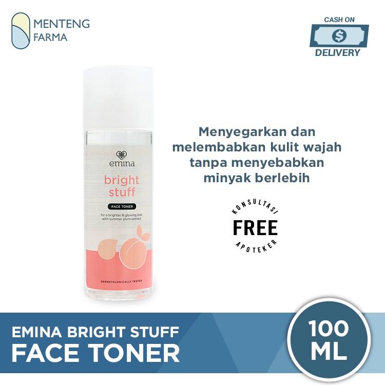 Emina Bright Stuff Face Toner 100 mL - Toner Pelembab Kulit Wajah Dengan pH Balance