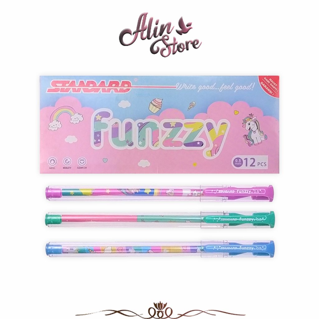 

Pulpen Gel 0,5 mm Hitam Funzzy Standard