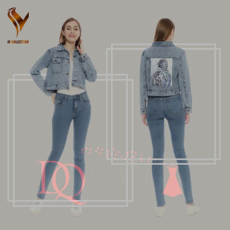 JAKET DENIM WANITA KOREA