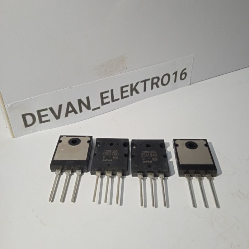 Transistor thosiba 2sc5200-2sa1943 tr toshiba 2sc5200 - 2sc1943 new