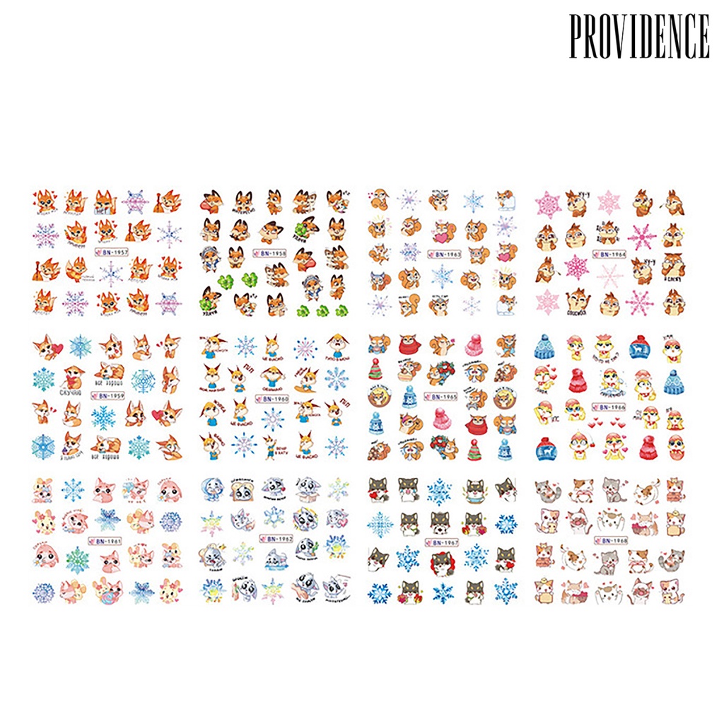 Stiker Kuku watermark Motif Rusa / Pohon Natal / Snowman