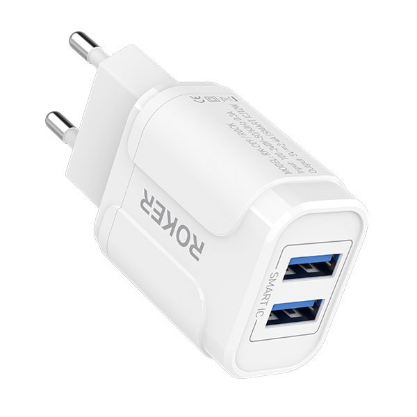 BATOK CHARGER ROKER ROCK RK-C09 2USB 2.4A - ADAPTOR CHARGER PERPCS