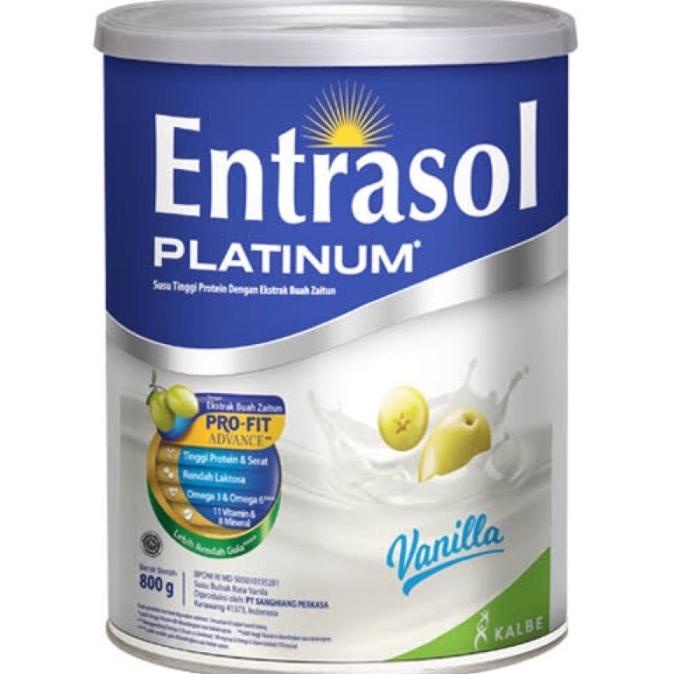 

[ COD ] SUSU ENTRASOL PLATINUM VANILLA EKSTRAK ZAITUN PRO-VIT ADVANCE 800 G